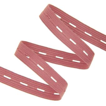 Élastique boutonnière 12 mm vieux rose