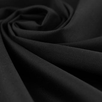 Tissu gabardine polyester viscose noir