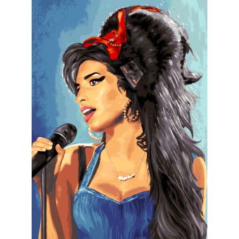 Carré jacquard 47x47cm Amy Winehouse