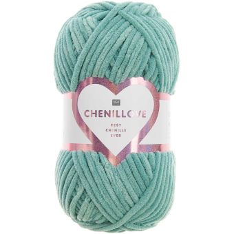 Fil à crocheter Chenillove turquoise n°19 110 m - Rico Design