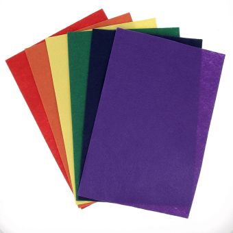 Pack de 6 feuilles de feutrine 20 x 30 cm