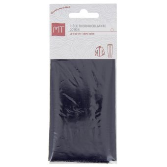 Pièce thermocollante coton bleu marine MT