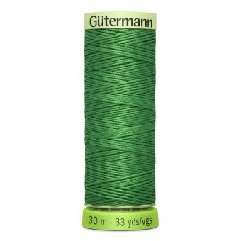 Bobine de fil recyclé rPET 30m décorations et surpiqures vert - Gutermann - COL 396