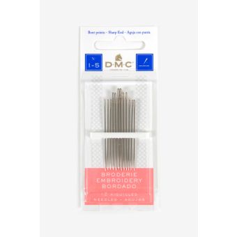 Aiguilles à broder Taille 1 à 5 - 12 pièces