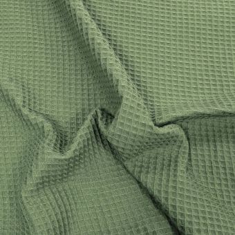 Tissu nid d'abeille collection RUCHE Kaki