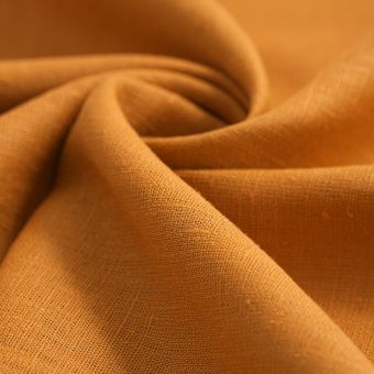 Tissu lin lavé Solaro camel 