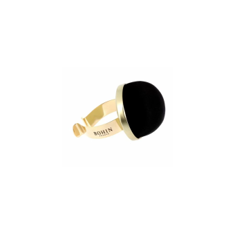 Bracelet pelote métallique velours noir Bohin