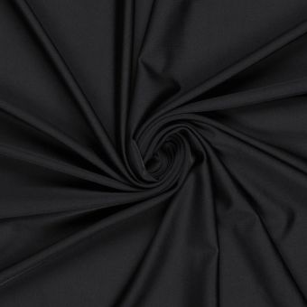Tissu maillot de bain recyclé uni noir