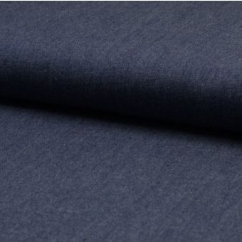 Tissu chambray coton bleu foncé