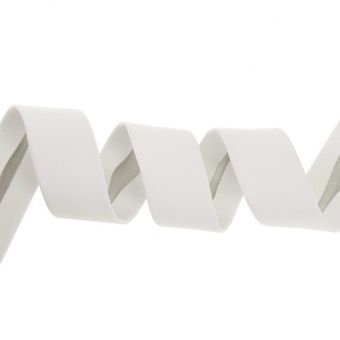 Biais simili cuir 20 mm blanc