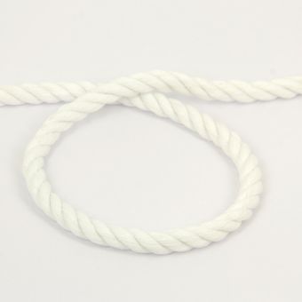 Cordon coton torsade blanc 5mm