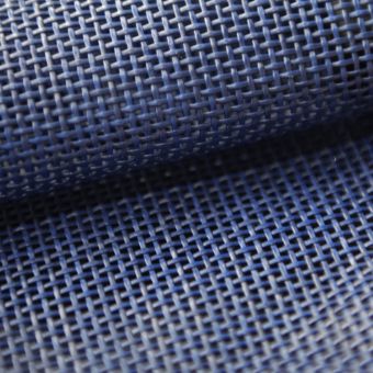 Toile grille ajourée mobilier extérieur PVC - qualité siège - bleu marine 