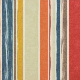 Tissu coton épais rayures orange