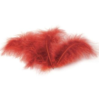 Graine Créative - Plumes marabout rouges 10 plumes 18cm