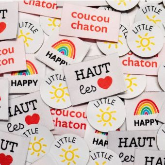 Étiquettes tissées assortiment Colorful x4  - IKATEE