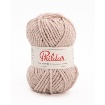 Pelote de fil à tricoter Partner 6 beige rose - Phildar