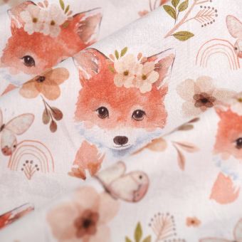 Tissu cretonne dig Tabatha multicolore 