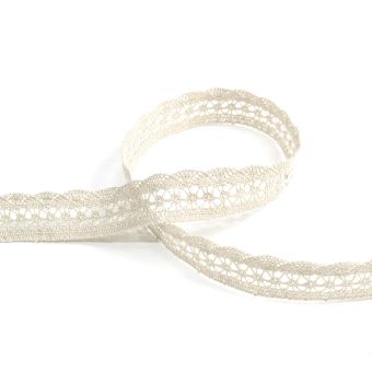 Ruban dentelle 20 mm écru 