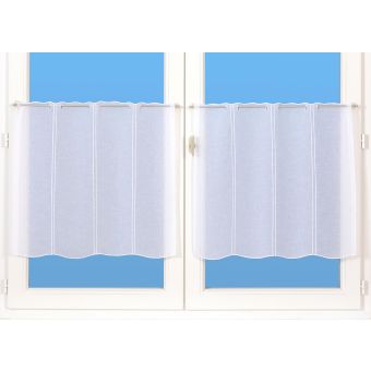 Brise bise étamine uni blanc 90cm
