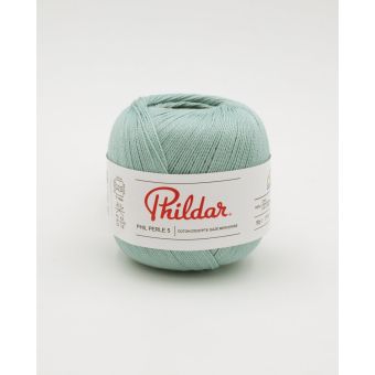 Pelote de fil à tricoter Perle 5 menthol - Phildar