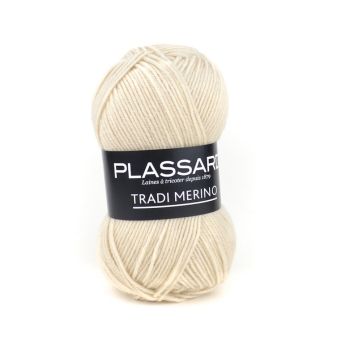 Pelote de fil à tricoter Tradi-merino sable 200m - Plassard