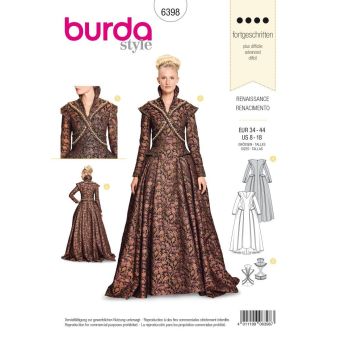 Patron Burda 6398 Renaissance - Robe