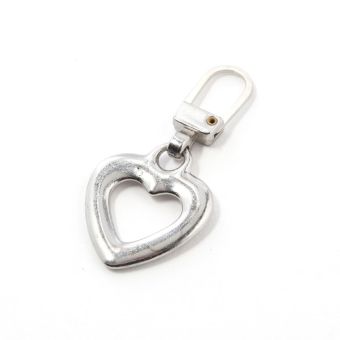 Tirette coeur argent 2.5 cm Argent