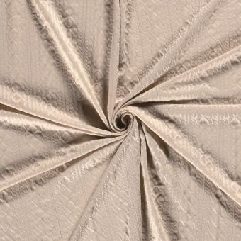 Maille jacquard fine effet tricot beige