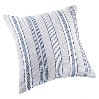 Coussin extérieur déperlant rayé