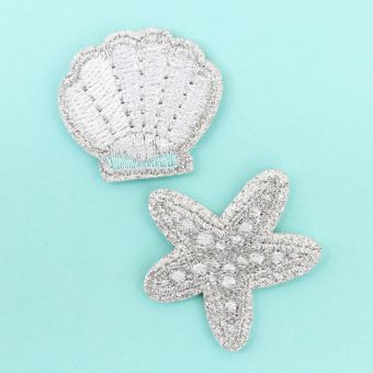 Écusson patch thermocollant coquillage & étoile