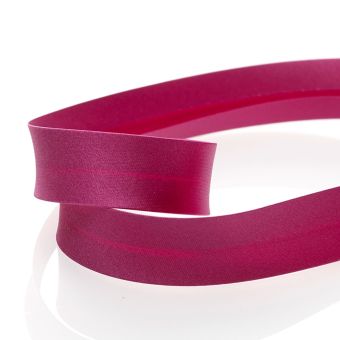 Biais satin polyester Fuschia foncé 20 mm