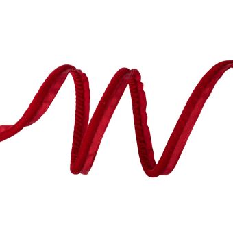 Passepoil velours rouge 50 mm