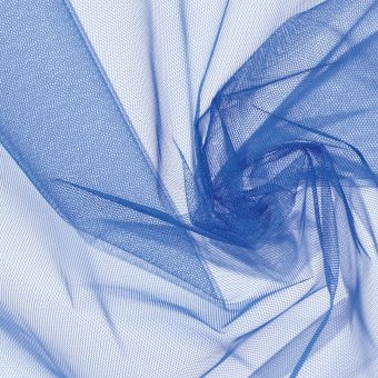 Tissu tulle uni bleu