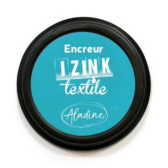 Encreur textile izink turquoise pastel