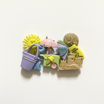 Sachet boutons fantaisie thème plage