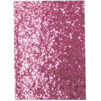 Coupon de tissu pailleté A5 glitter rose