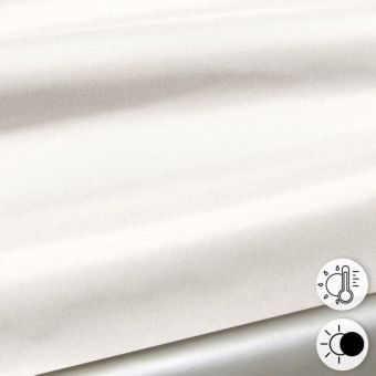 Tissu doublure occultant isolante thermique blanc