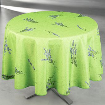 Nappe anti-tâche ronde motif lavande