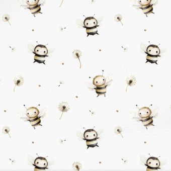 Tissu Impermeable Abeille et Bourdon, coupon 1m x laize (155cm)