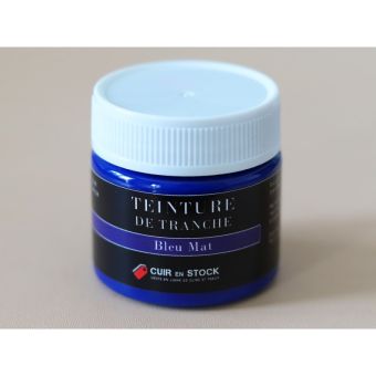 Teinture de tranche base aqueuse Cuir en Stock 50 ml - Bleu Mat