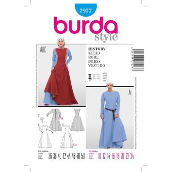 Patron burda 7977 historique robe historique