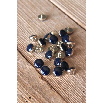 Lot de 5 boutons chic bleu marine 10 mm