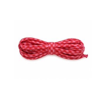 Cordon spaghetti 7 mm x 2 m vichy rouge