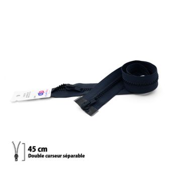 Eclair Prym - Fermeture Z68, séparable 6 mm double curseur - 45cm