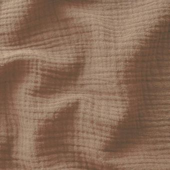 Tissu double gaze coton Gaby châtaigne
