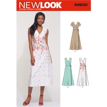 Patron New Look 6600 - robe longue col v