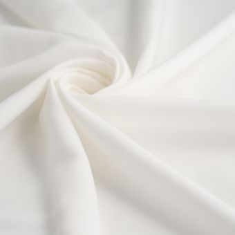 Tissu voile viscose blanc soie