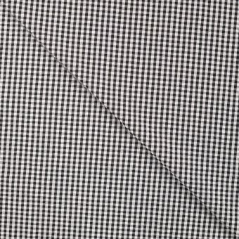 Tissu seersucker imprimé mini vichy noir
