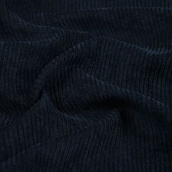 Tissu velours côtelé fin marine