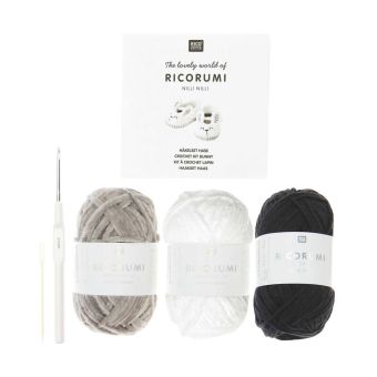 Kit Crochet Chaussons Lapin Bébé Rico Design, mignons chaussons